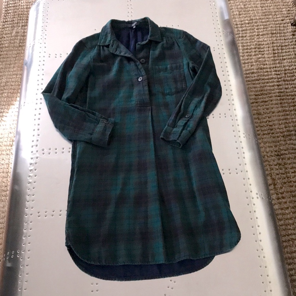 Madewell green plaid dress